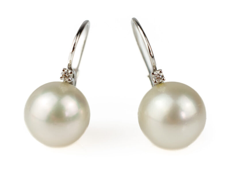 Paar Ohrhänger mit großen Perlen - Bild 3
