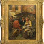 Henri Jan-Augustyn Leys (1815 Antwerpen - 1869 ebenda) (attrib. ) - Marktszene mit verliebtem Paar - Bild 2