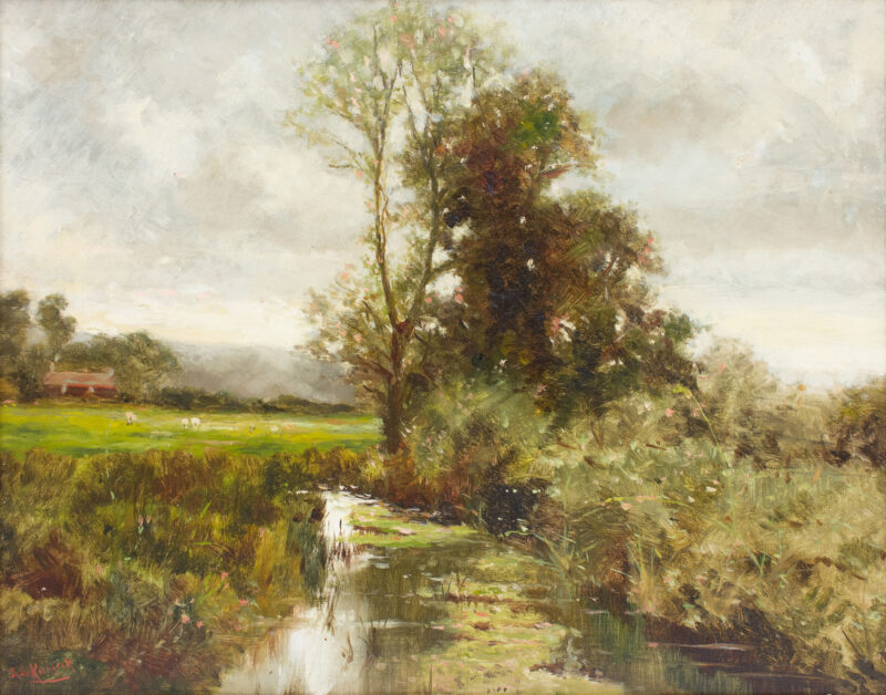 Jan Hermann Barend Koekkoek (1840 Amsterdam - 1912 Hilversum) - Landschaft mit Bach - Bild 1