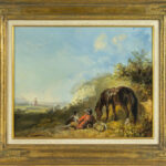 Robert Wylie (1839 Isle of Man - 1877 Pont-Aven, Bretagne) - Rastender Reiter mit Hund - Bild 2