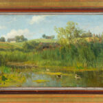 Carl Jutz II (1873 Düsseldorf - 1915 Radun (Weißrussland) - Teichlandschaft mit Enten - Bild 2