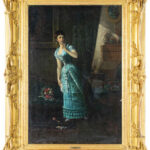 Josef Kinzel (1852 Lobenstein - 1925 Spitz/Donau) - Dame mit Brief - Bild 2