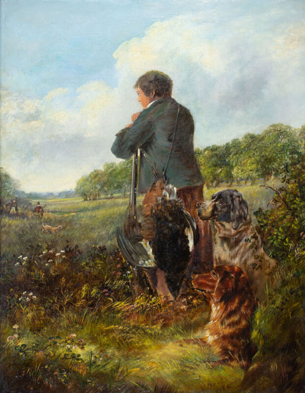 William Best (Großbritannien, 19.  Jh.) - Jäger mit 2 Hunden - Bild 1