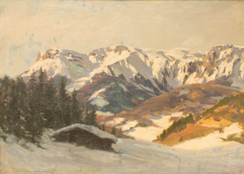 Karl Ludwig Prinz (1875 Wien - 1944 ebenda) - Winterliche Alpenlandschaft