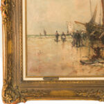 William Edward Webb (Manchester 1862 - 1903) - Wattszene mit Segelboot und Figurenstaffage - Bild 4