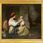 Karl Anton Heinrich Mücke (1806 Breslau - 1891 Düsseldorf) - Italienerin mit Kind - Bild 2