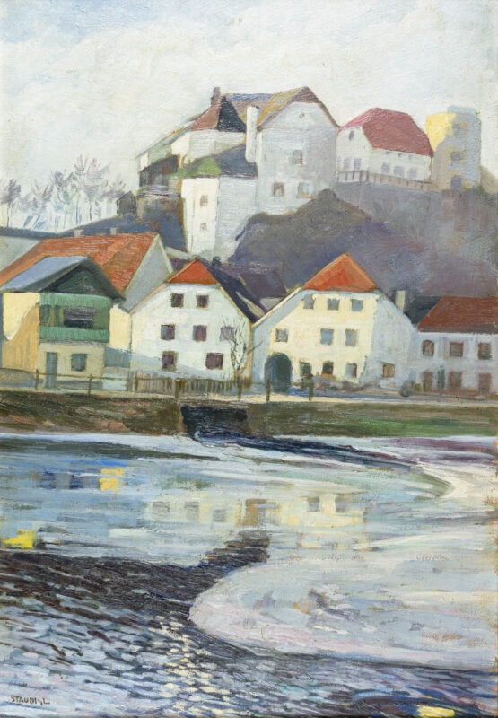 Franz Staudigl (1885 Wien - 1944 Passau) - Hals bei Passau (Motiv an der Ilz) - Bild 1