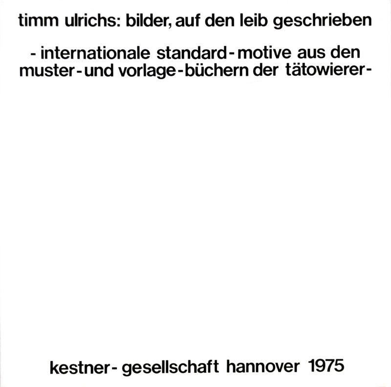 Timm Ulrichs (1940 Berlin) (F) - 4-tlg., Mappe 'Timm Ulrichs: Bilder, auf den Leib geschrieben' - Bild 1