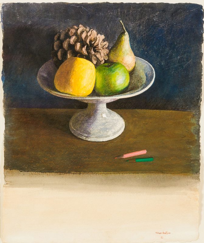 Matias Quetglas (1946 Ciutadella, Spanien) (F) - Stillleben mit Äpfeln und Birne