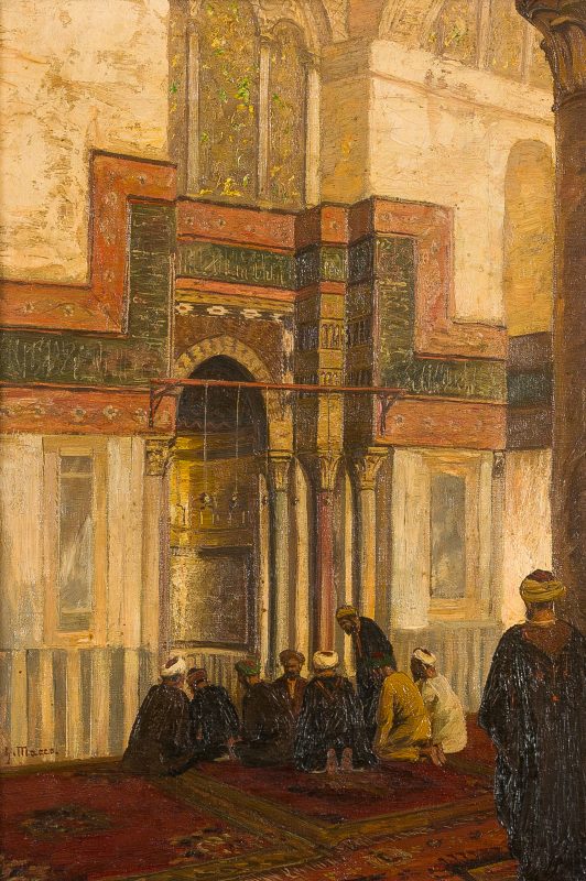 Georg Macco (1863 Aachen - 1933 Düsseldorf) - Männer vor der Mihrab - Bild 1