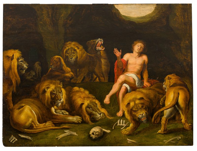 Peter Paul Rubens Werkstatt (1577 Siegen - 1640 Antwerpen) - Daniel in der Löwengrube - Bild 1