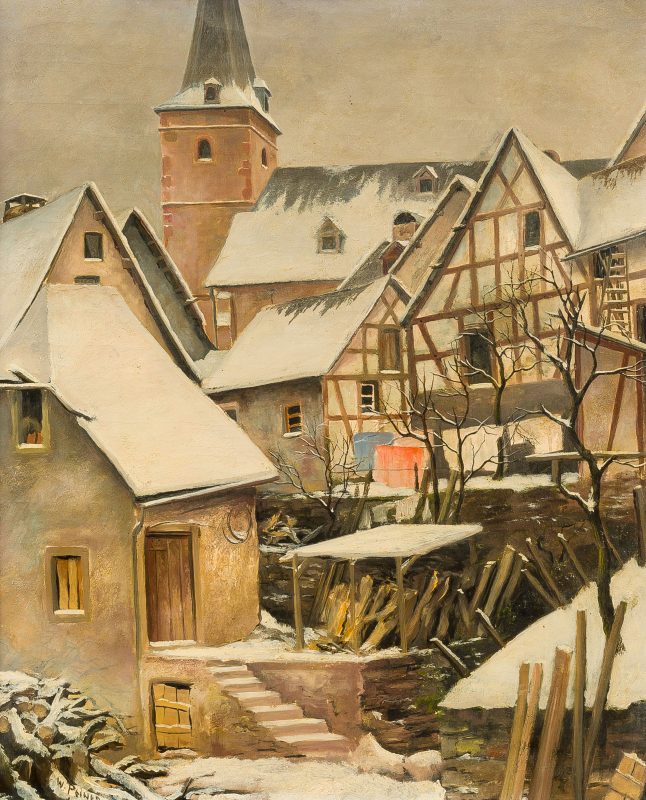 Werner Peiner (1897 Düsseldorf - 1984 Leichlingen) (F) - Winter in Briedel