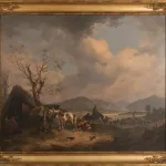 Bauern bei der Rast vor weiter Gebirgslandschaft_75609_339-1