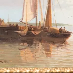 Segelschiffe und Ruderboot_75609_379-4