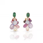 Paar Ohrhänger mit Edelstein- und Diamantbesatz_75613_285-1