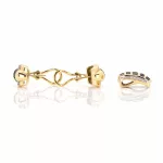 Set Ohrclips und Anhänger mit Saphir-Diamantbesatz_75613_301-2