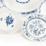 Meissen Teller und große Vorlegeplatte mit Blaumalerei_75617_12-2