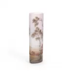 Daum Frères Nancy Vase mit Landschaftsmotiv 'paysage mauve'_75617_68-2