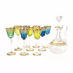 Saint Louis Karaffe und Weingläser 'Thistle Gold'_75617_72-1
