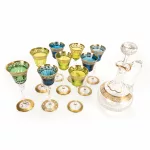 Saint Louis Karaffe und Weingläser 'Thistle Gold'_75617_72-2