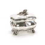 Biedermeier Silber-Zuckerdose mit Erdbeerknauf_75617_78-1