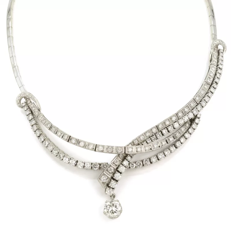 Diamantcollier mit Diamantanhänger