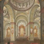 Kirchenchor mit rückseitiger Wappenkartusche für die Kurfürstin Maria Josepha von Sachsen, Königin von Polen_81210_310-1