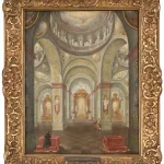 Kirchenchor mit rückseitiger Wappenkartusche für die Kurfürstin Maria Josepha von Sachsen, Königin von Polen_81210_310-2
