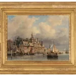 Niederländische Stadtansicht mit Segelbooten_81210_322-2