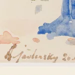 Ohne Titel, 26. März 1931 [Blaue Vase mit roten Blumen]_81210_343-4
