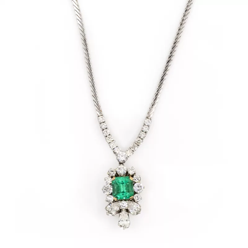 Smaragd-Diamantcollier