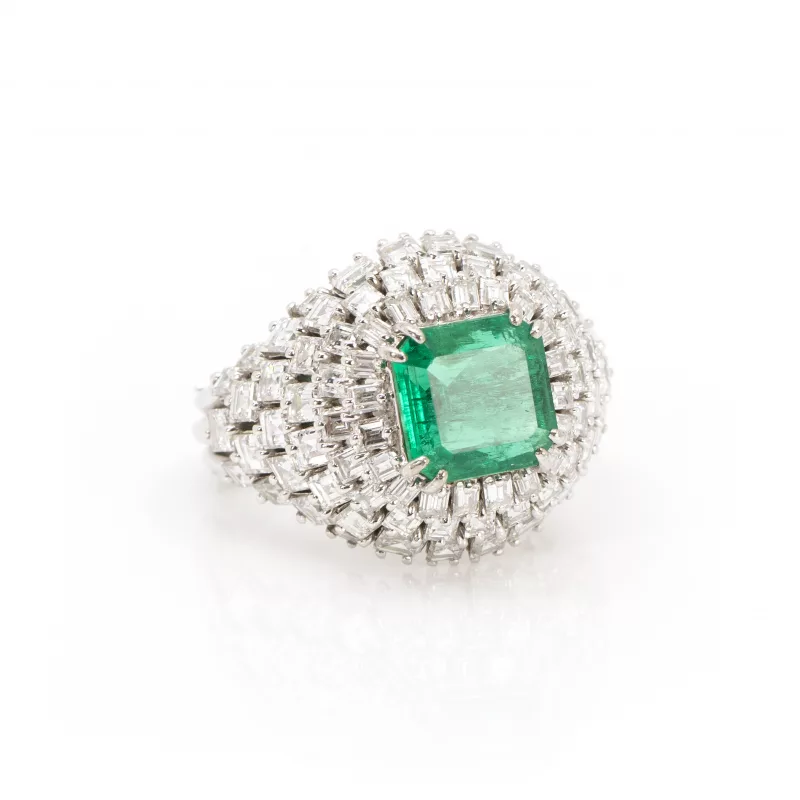 Smaragd-Diamantring