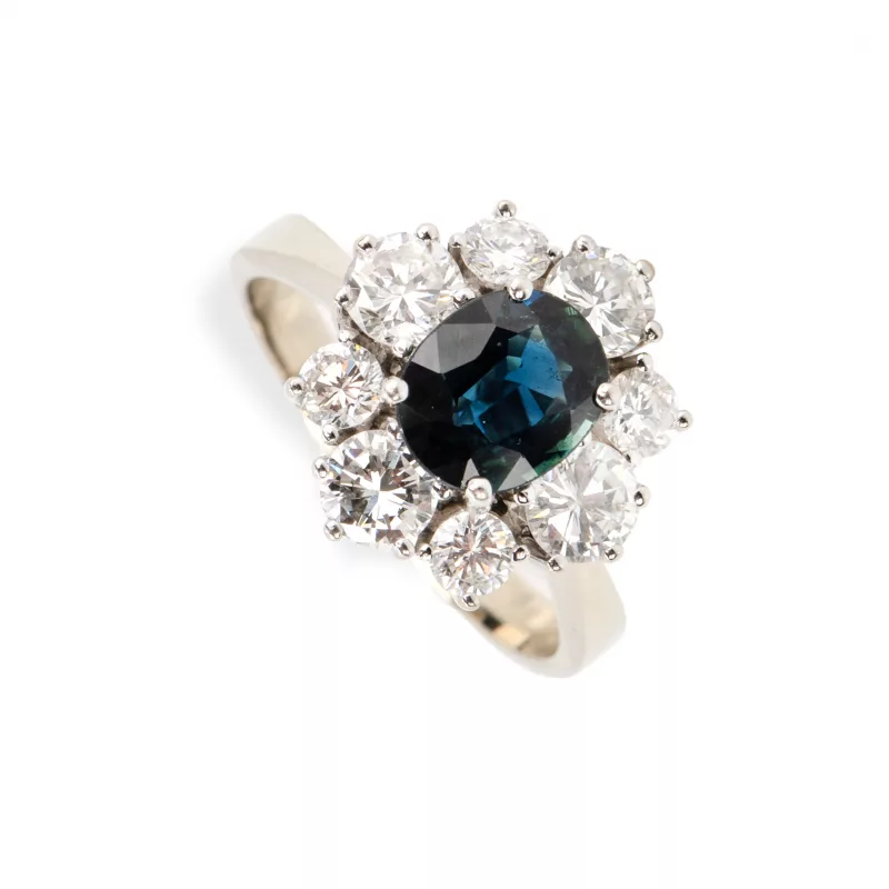 Saphir-Diamantring