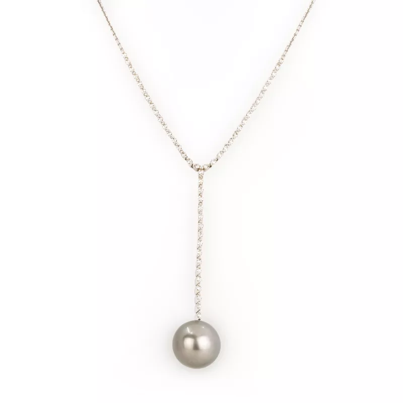 Gübelin Diamant-Collier mit Tahitiperle