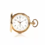 Kronenaufzug, Zeigerstellung über Hebel, Emaille-Zifferblatt mit arabischen Ziffern, kleine Sekunde, Viertelstundenrepetition, Minuten-Chronograph, Gehäuse-Nr. 93884_81213_227-1