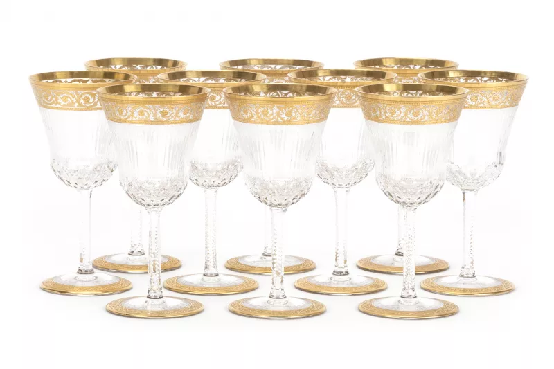 St. Louis Set Weingläser 'Thistle Gold'