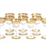 St. Louis Set Likörgläser und Champagnerschalen 'Thistle Gold'_84071_22-1