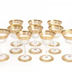 St. Louis Set Likörgläser und Champagnerschalen 'Thistle Gold'_84071_22-2