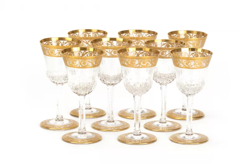 St. Louis Set Sherrygläser 'Thistle Gold'