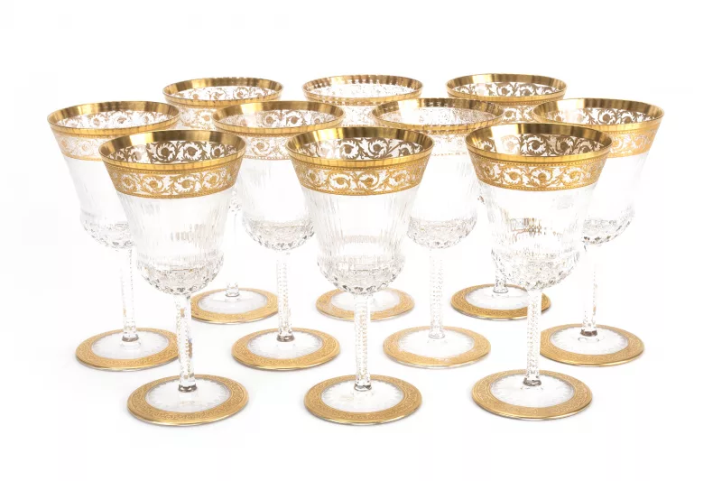 St. Louis Set Weingläser 'Thistle Gold'