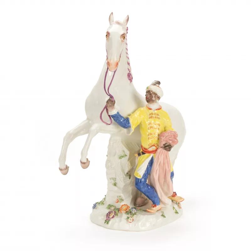 Meissen Figur Mohr mit Schimmel