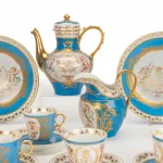 Sèvres-Stil Mokkaservice mit Louis-Philippe-Monogramm_84071_37-3