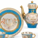 Sèvres-Stil Mokkaservice mit Louis-Philippe-Monogramm_84071_37-4