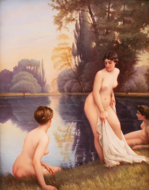 Porzellanbild 'Le Soir' nach Albert Aublet
