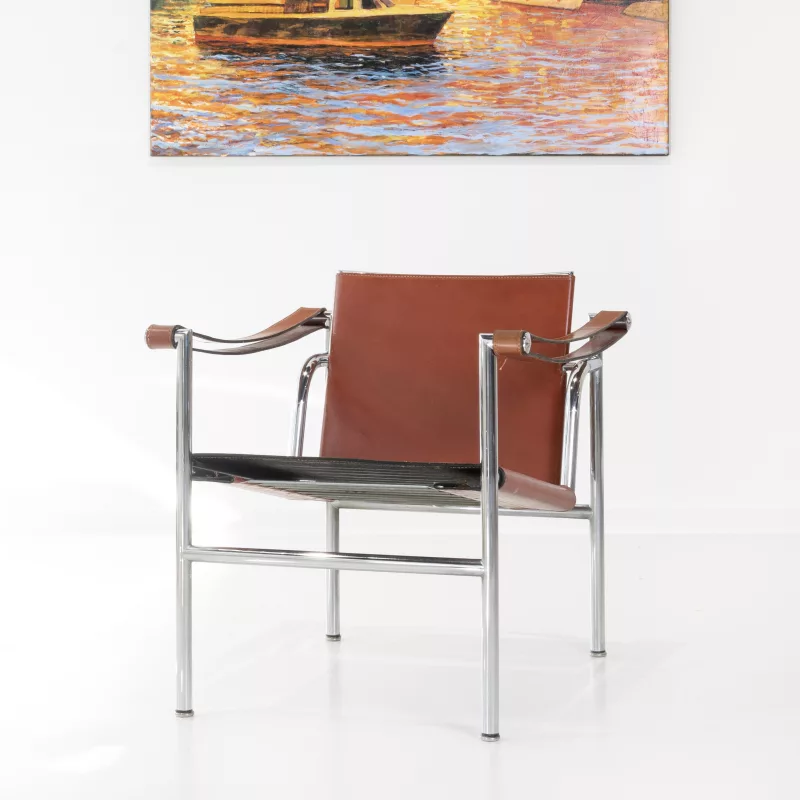 Cassina Armlehnstuhl 'LC1' auch 'Basculant Chair', Entwurf von Le Corbusier, Pierre Jeanneret und Charlotte Perriand
