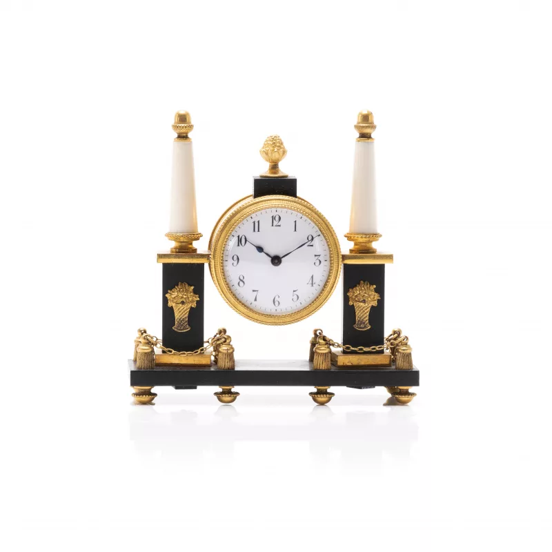 Miniatur-Zylinderuhr im Empire-Stil