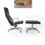 Eames Soft Pad Chair 'EA 222' & Ottomane 'EA 223', Entwurf von Charles & Ray Eames_84071_82-2