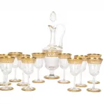 St. Louis Set Weingläser und Weinkaraffe 'Thistle Gold'_84075_146-1