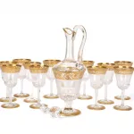 St. Louis Set Weingläser und Weinkaraffe 'Thistle Gold'_84075_146-2