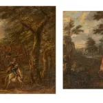Zwei Waldlandschaften mit berittenen Orientalen_84075_189-1
